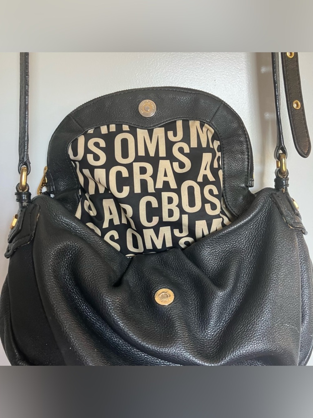 MARC by‎ MARC JACOBS Natasha Classic Q Leather Crossbody Black Y2K Purse - Picture 7 of 12